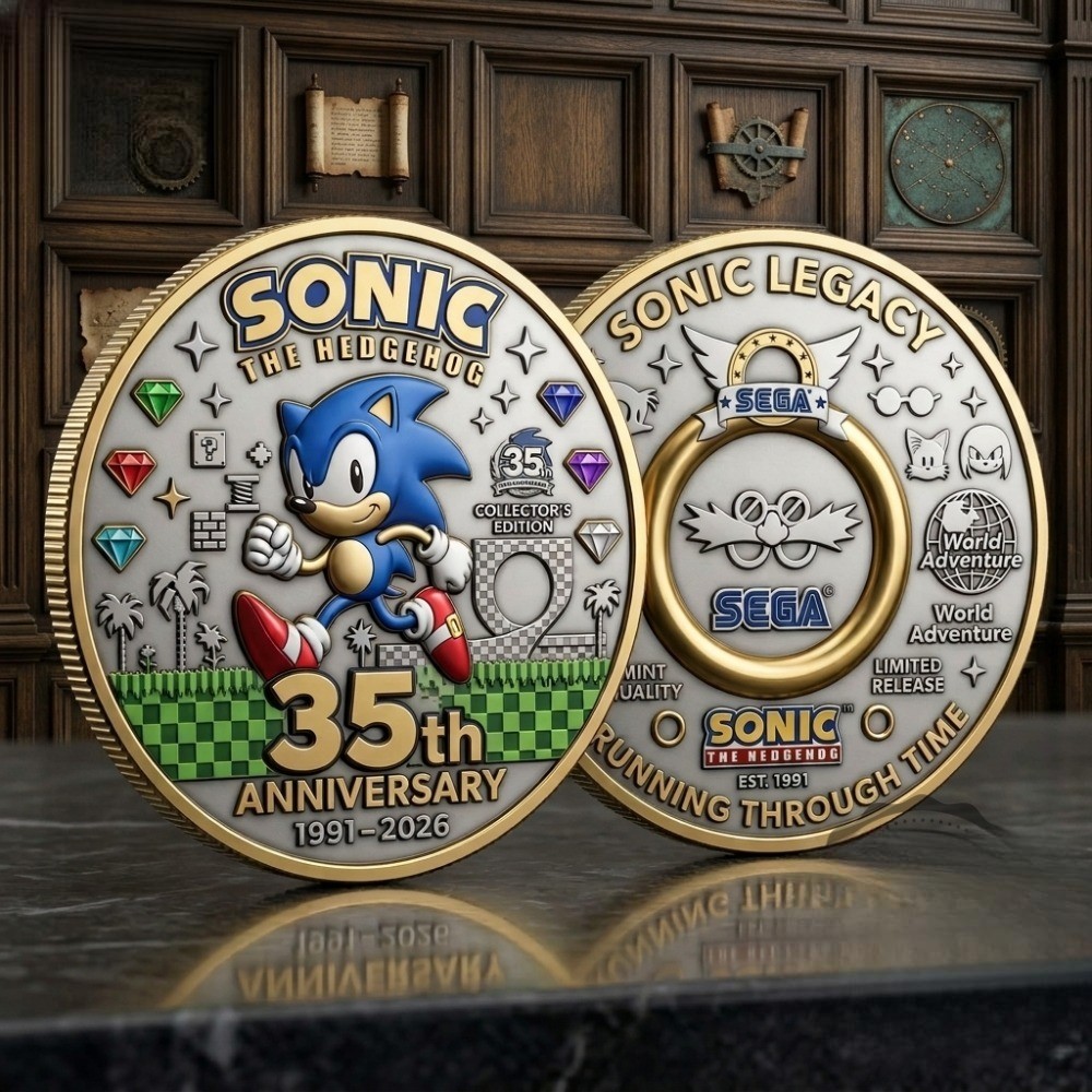 Sonic 35Th Anniversary Limited Edition Commemorative Coin
