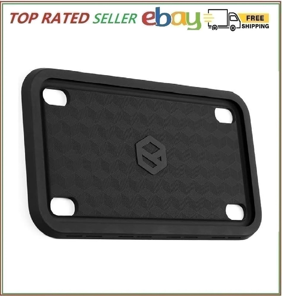 Motorcycle Silicone License Plate Frame Rust Proof Rattle Proof Weather Proof