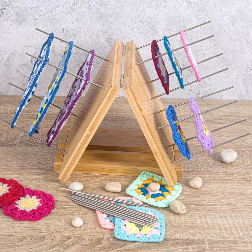 Crochet Blocking Board Knitting Blocking Board Versatile Wood Square Peg Loom