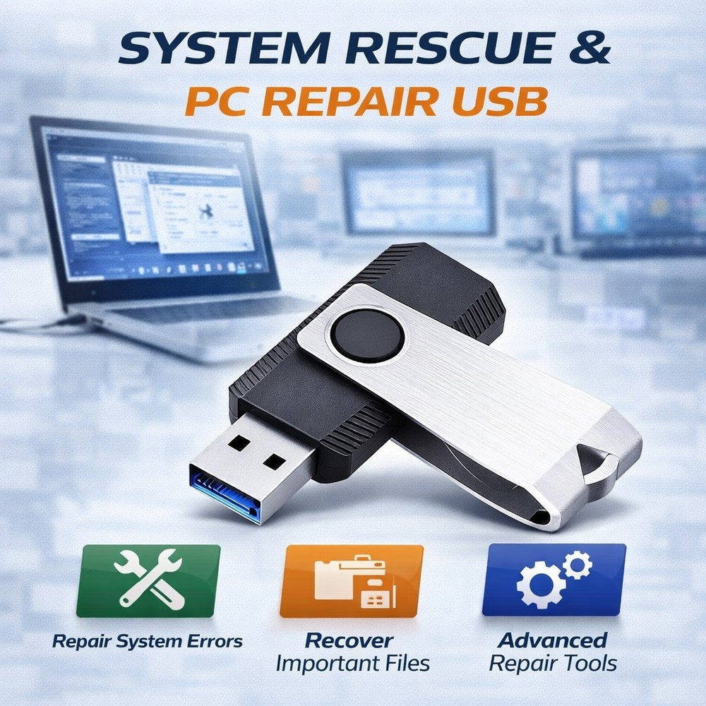 Ultimate Computer Repair Toolkit USB | Bootable Recovery & Diagnostics | 5 PACK