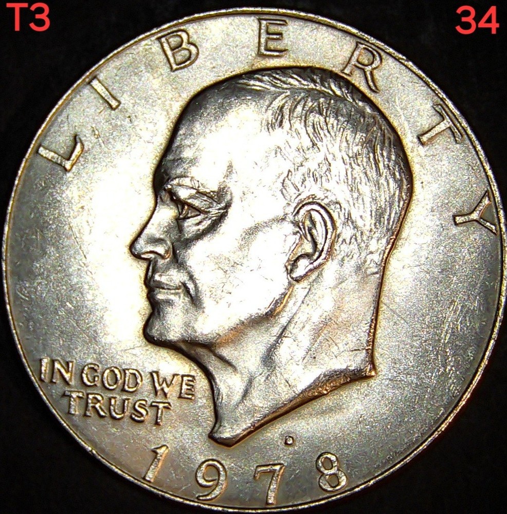 💥💥1978 D ERROR "Ike" Eisenhower $1 Almost Uncirculated💥💥