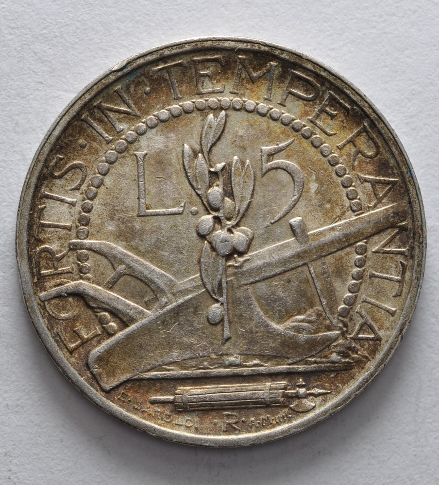 5 Livres Silver 1937 San Marine