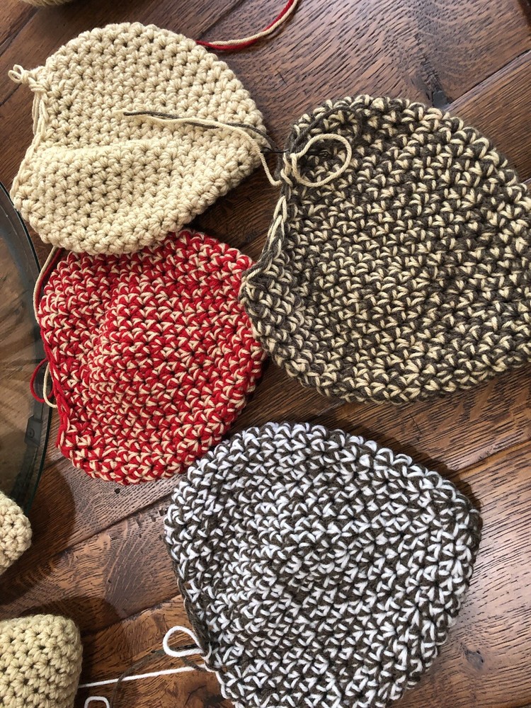 Crocheted Wasp Nest Decoy/Deterrent.