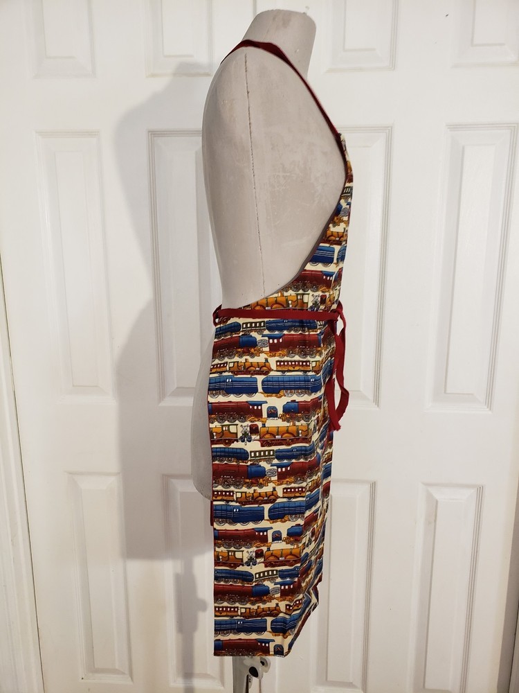 Railroad Train Apron Grilling Cooking