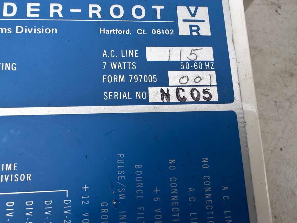 VEEDER-ROOT 7970 Rate Indicator