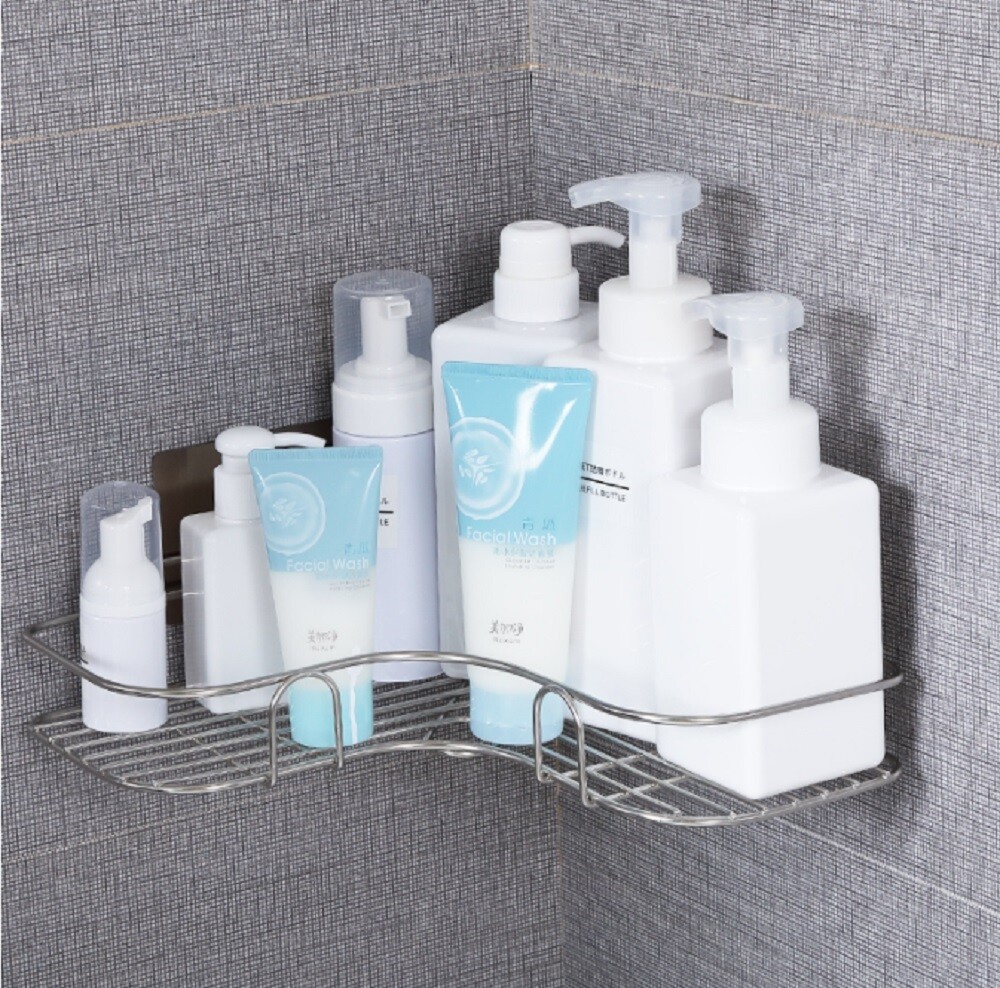 Triangular Corner Shower Caddy - Bath Storage Organizer Shelf, Bathroom Holder