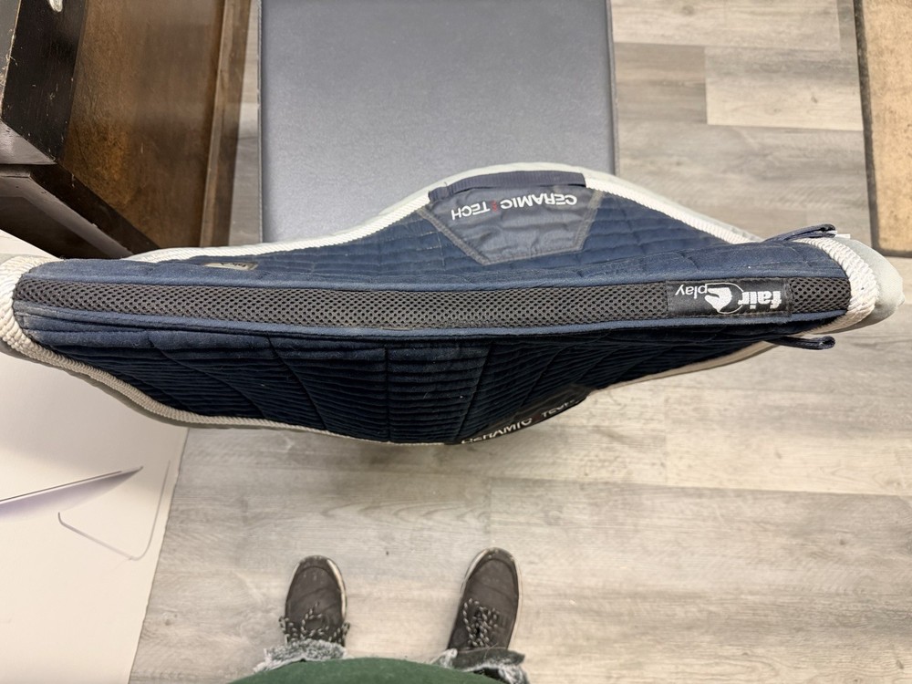 Navy Ceramic Tech FairPlay Pad English Saddle Pad Full Size