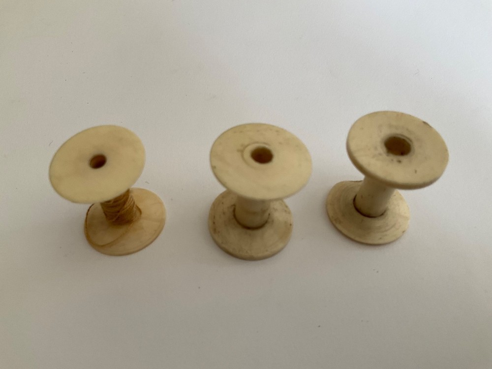 3 Thread Reels for Sewing Box.