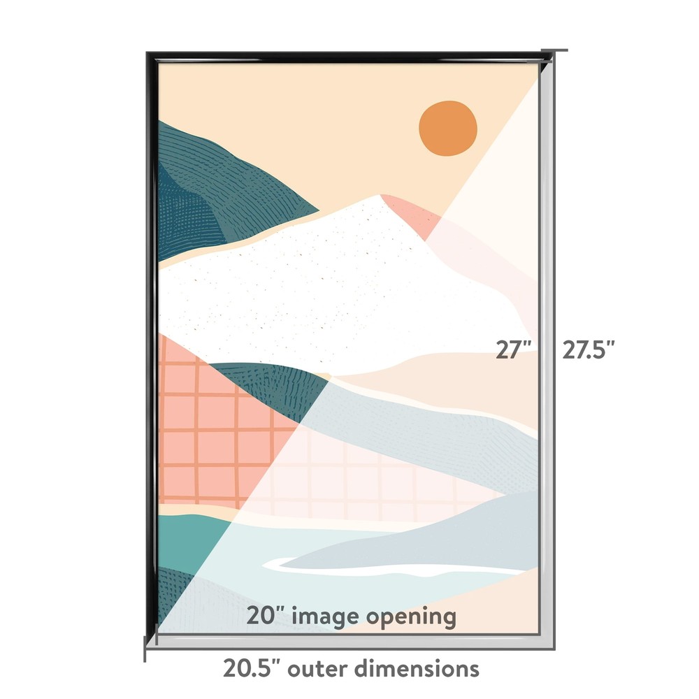 Mainstays 20x28 Rounded Black Poster Picture Frame