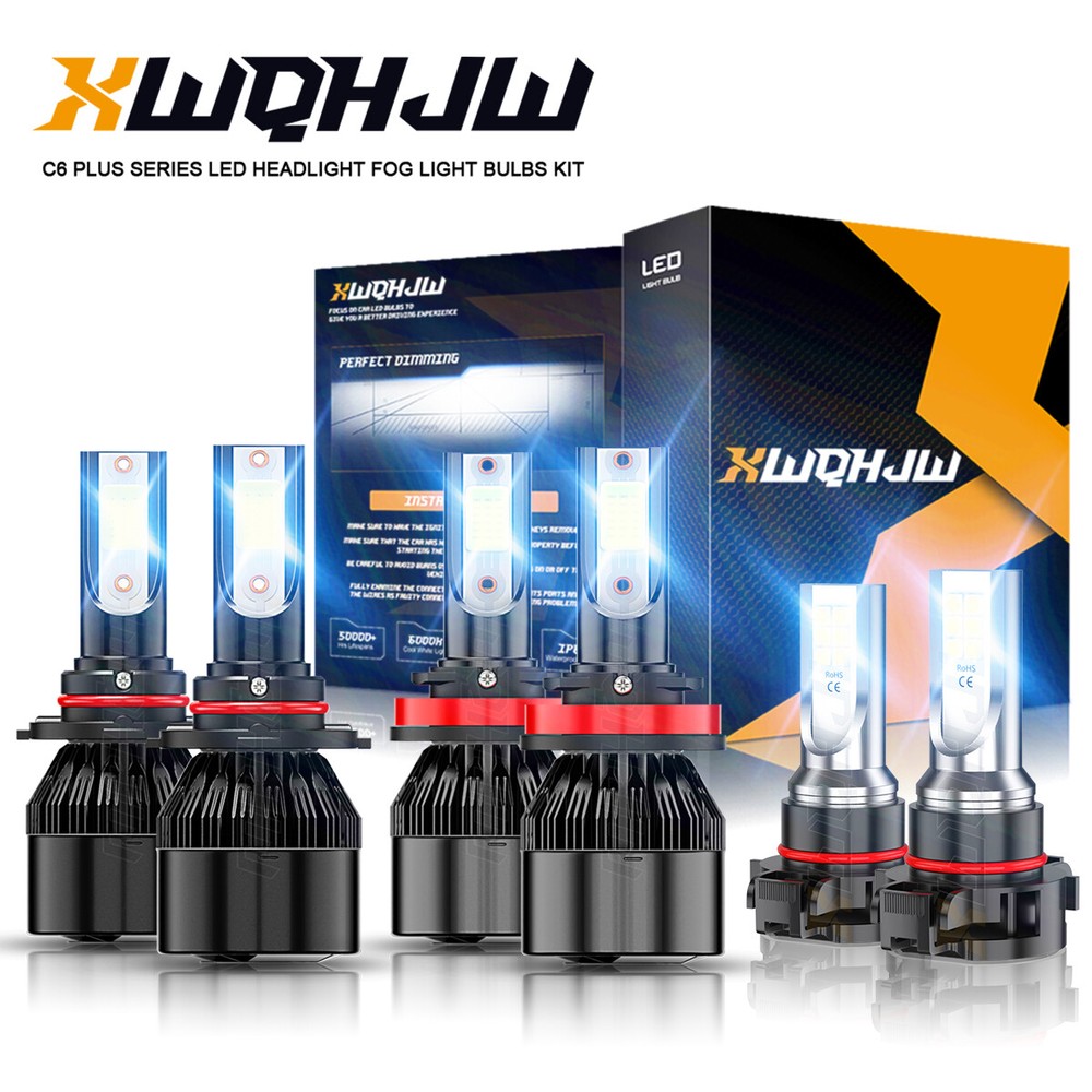 White LED Headlight Fog Light Bulbs For Chevy Silverado 1500 2500 2007-2014 2015