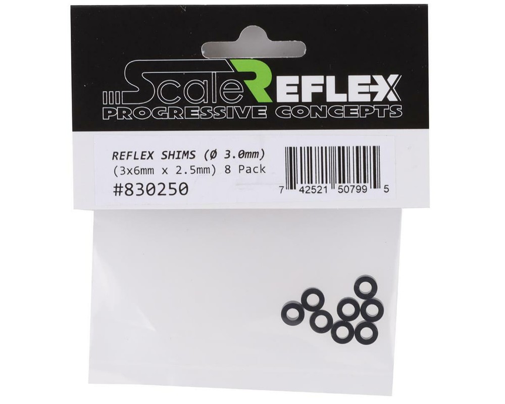 Scale Reflex 3x6x2.5mm Ball Stud Washers (Black) (8) [SRF830250]