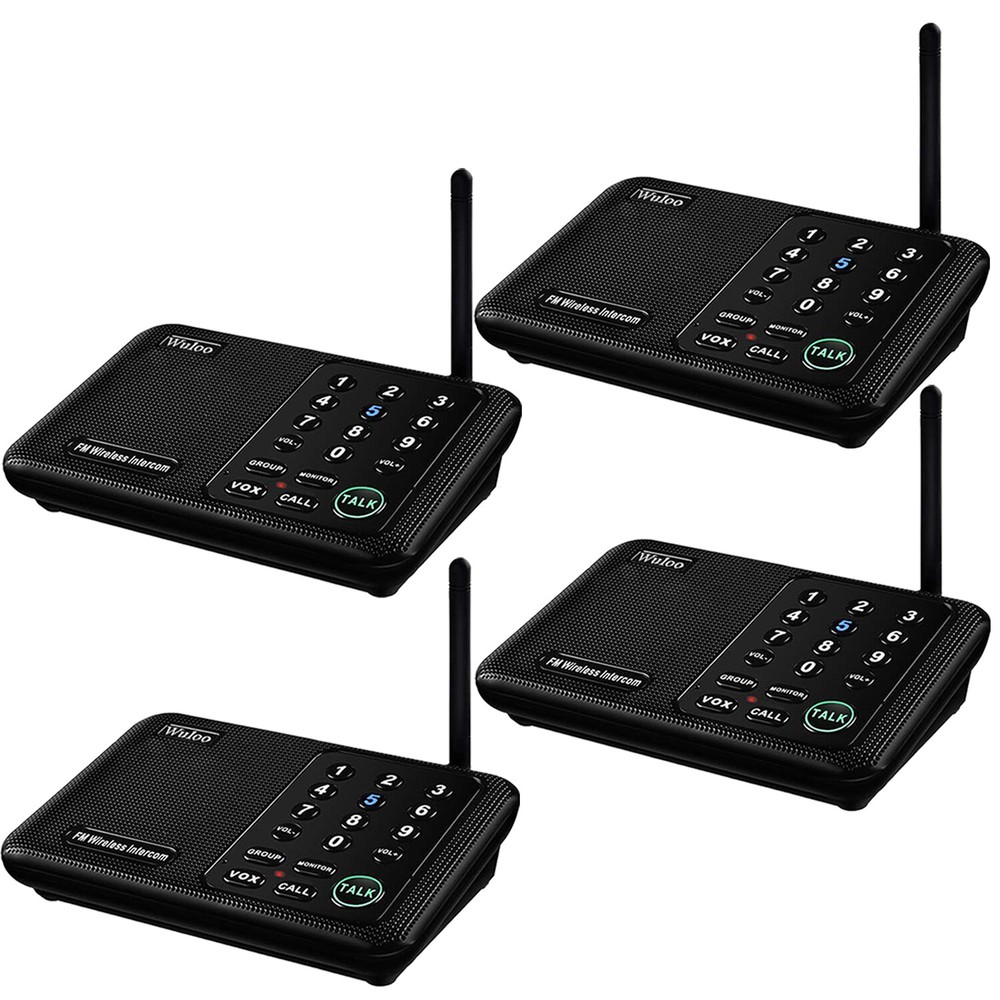 Wuloo 10Channel Wireless Intercom System for Home Office Room & Room Communicate