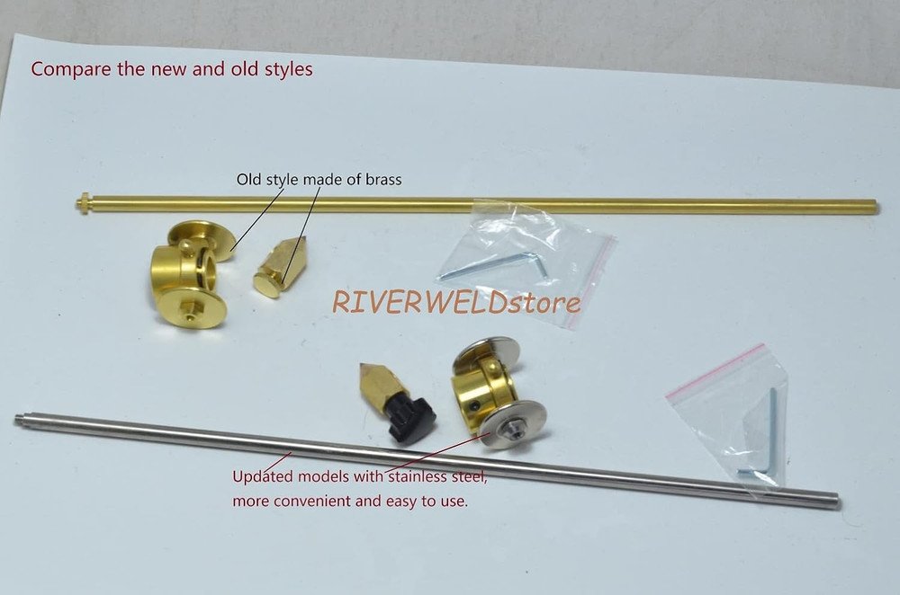 Gold Silver Plasma Cutting Torch Attachments Circle Roller Guide Wheel Compass