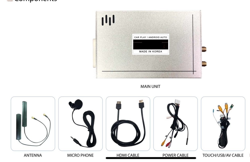 Universal Wireless/wired CarPlay  Wired Android Auto RCA*1(CVBS)/LVDS out*1