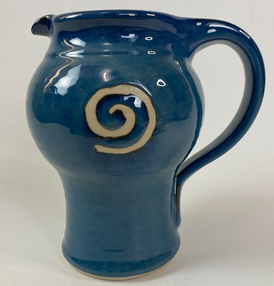 Jack O'Patsy Studio Blue Irlande Dene Ceramic Deathwish Cafe Pottery Pitcher Jug