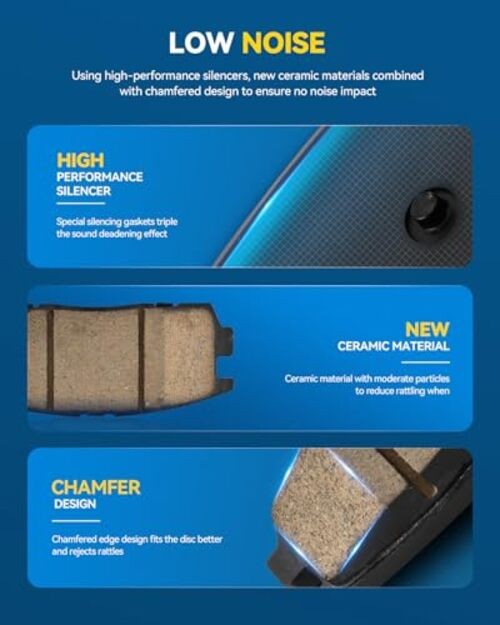 Ceramic Front Brake Pads For Versa 2007-2012, 4 Pcs replace # D815A