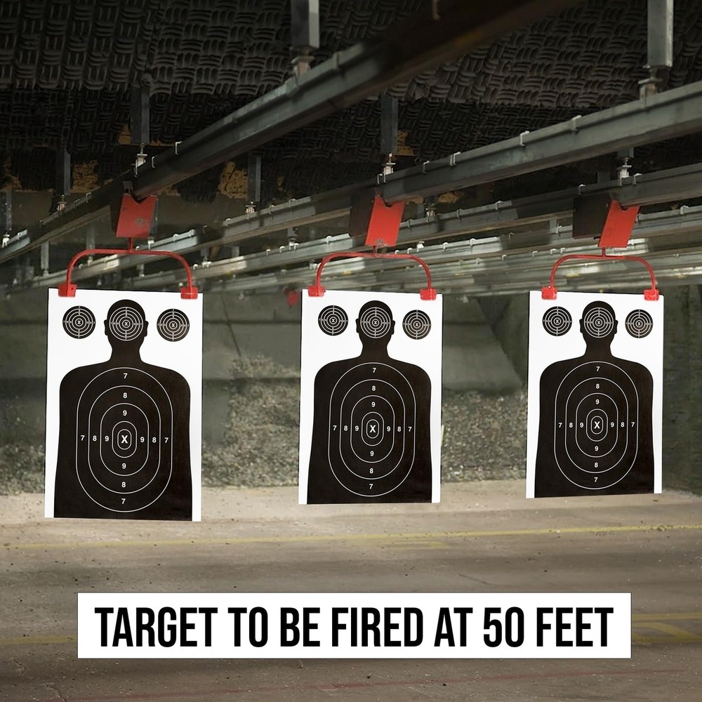 100 Pack Paper Shooting Target for Gun Range, Xtra Large, 100 - Black