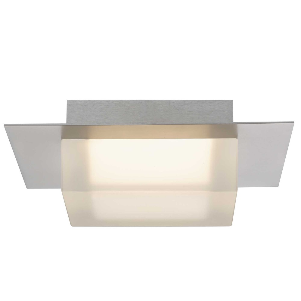 8 inch Square Chrome Integrated LED Flush Mount