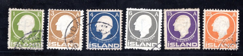 ICELAND 1911 SCOTT #86-91 LIGHTLY USED