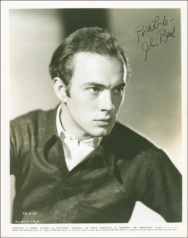 JOHN BEAL - PHOTOGRAPH SIGNED CIRCA 1935