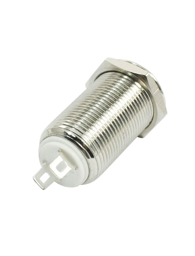 Metal High Plate Hitch Button Switch 12mm Threaded SPST On/Off