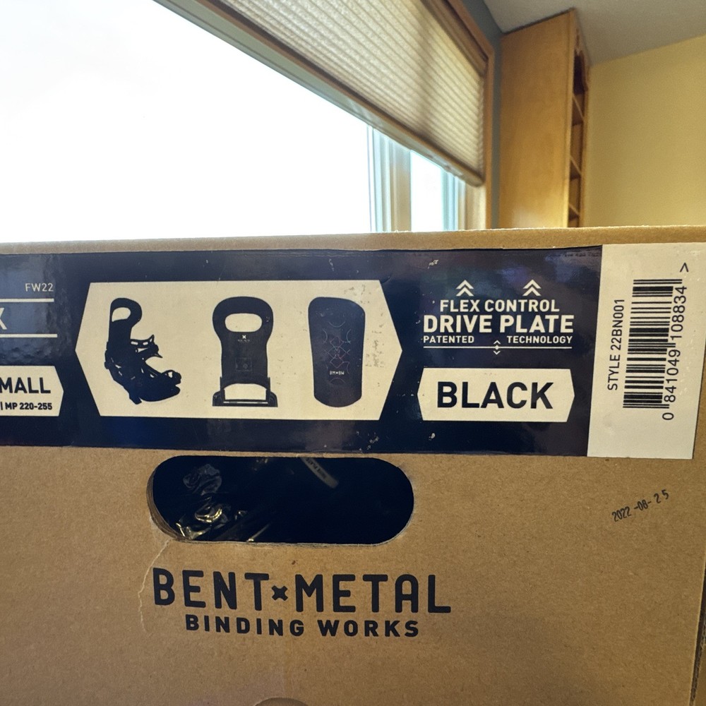 BENT METAL BINDING WORKS "BMX" EXTRA SMALL, BLACK, NEW