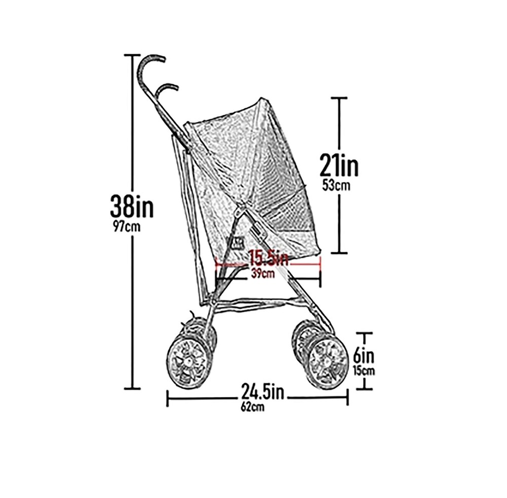 Pet Gear Travel Lite Plus Stroller, Compact, Easy Fold, No Assembly Required, La