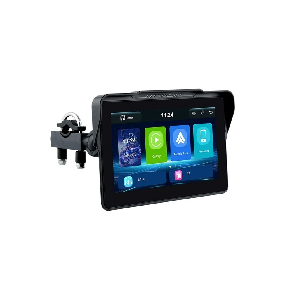 7 inch Motorcycle Android Auto Wireless IPS Touch Screen Carplay + Camera +TPMS