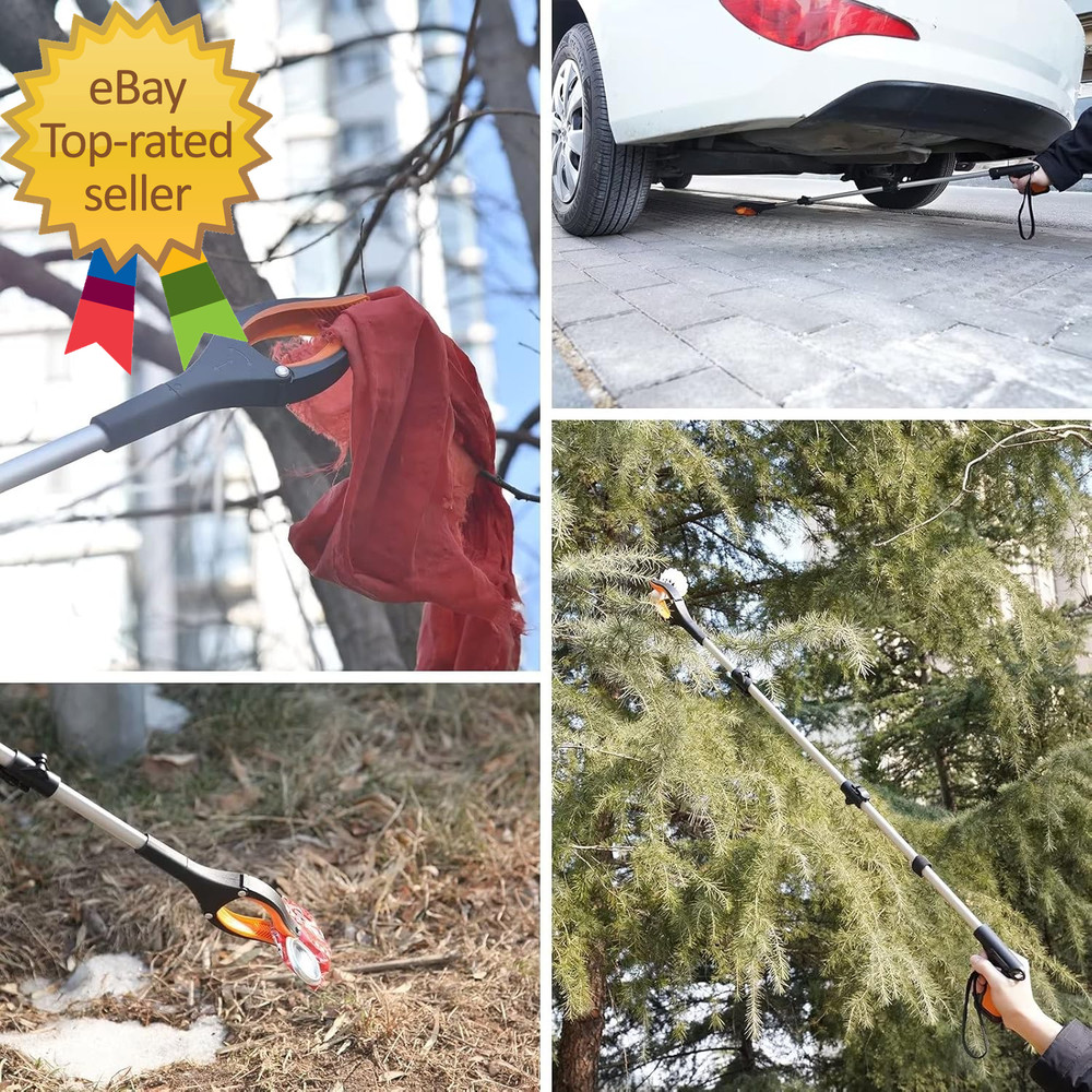 43" Extra Long Grabber Tool Foldable Grabbers for Elderly Grab It Reaching Tool