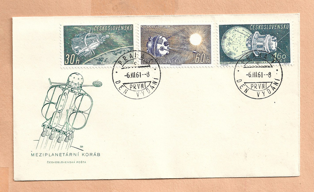 INTERPLANETARY SHIP 1961 PRAHA CZECHOSLOVAKIA  SPACE COVER