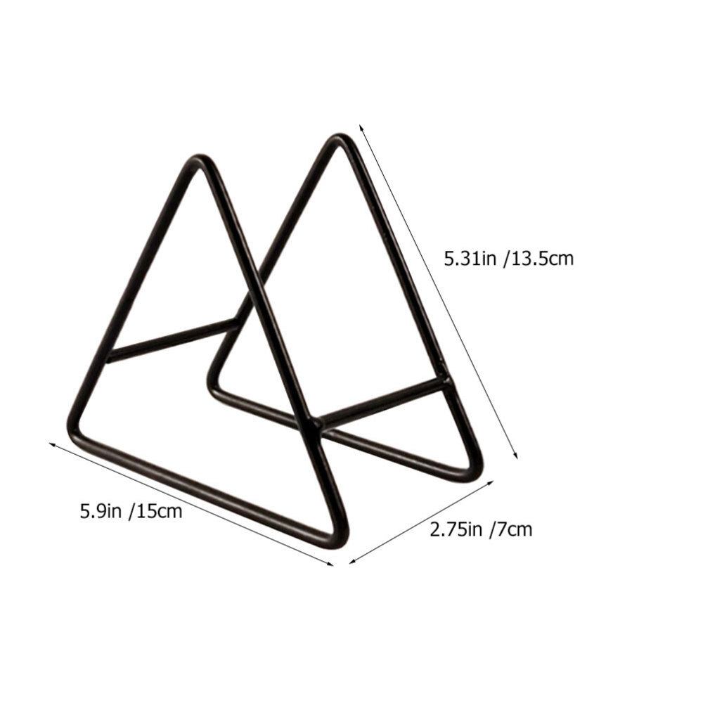 Coaster Holder Black Triangle Coaster Holder Display Stand for Plates Coasters