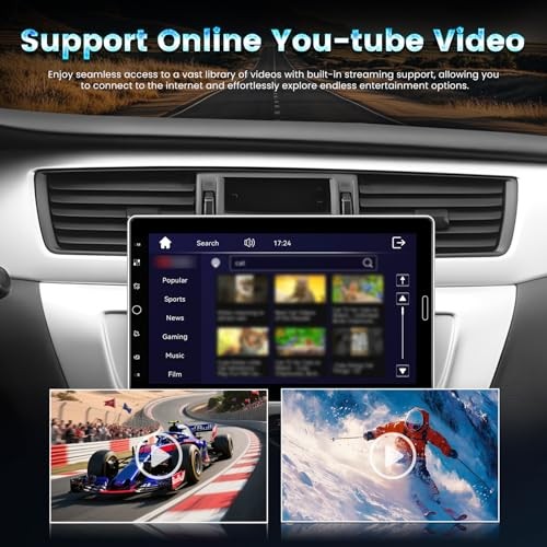 Single Din Touchscreen Radio: 10.1 inch Adjustable Touchscreen Stereo -