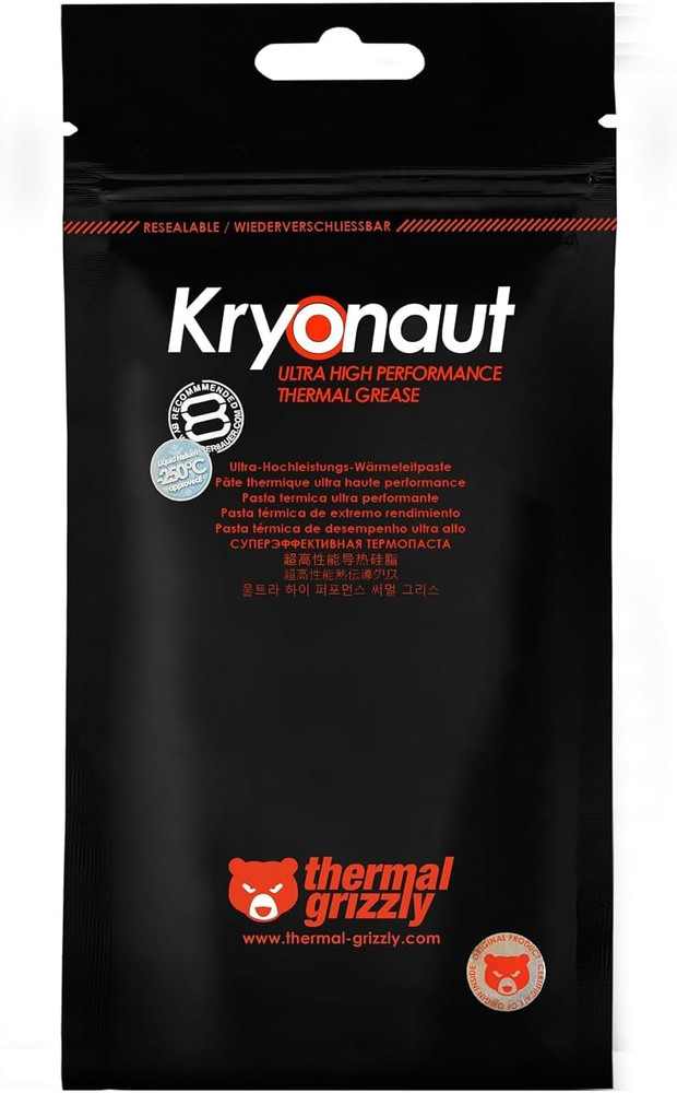 Thermal Grizzly Kryonaut CPU Thermal Paste - High Performance PC Thermal Paste K