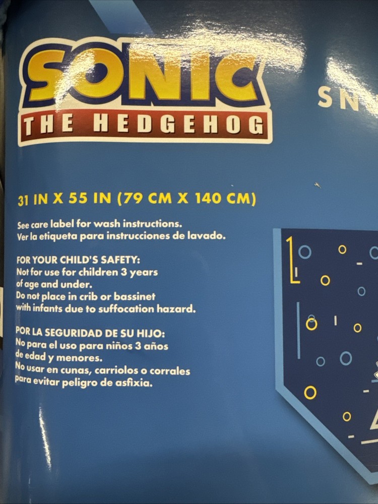 Sonic Snuggle Wrap Cape Soft Blanket Comfy Throw Blue NWT Soft