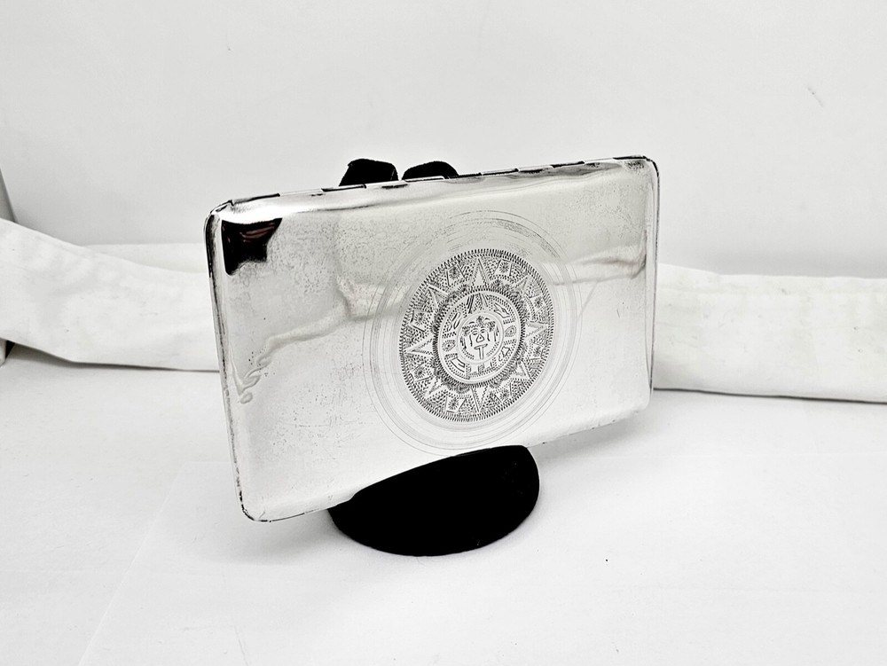 LARGE UNIQUE 70'S ORMEX MEXICO STERLING SILVER ENVELOPE FORM CARD,CASH,ID CASE
