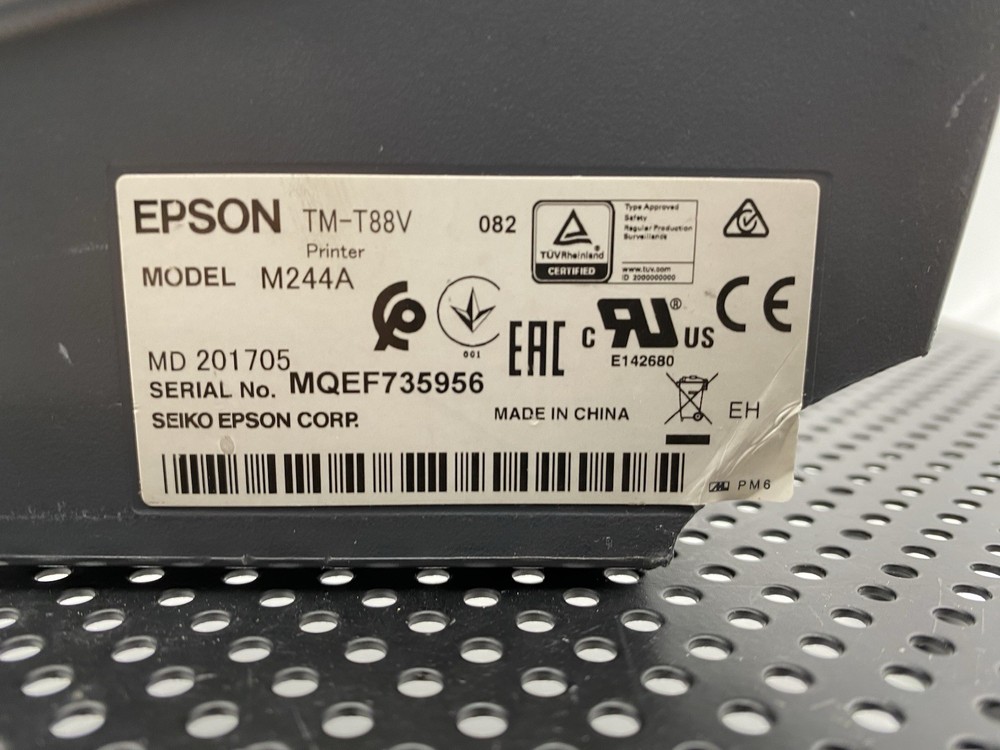 Epson TM-T88V Receipt Printer Model M244A Tested