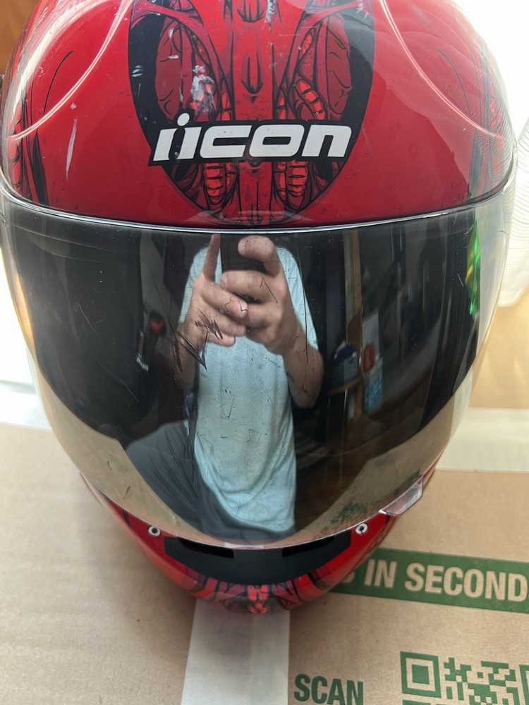 Icon Speedfreak Red Motorcycle Helmet