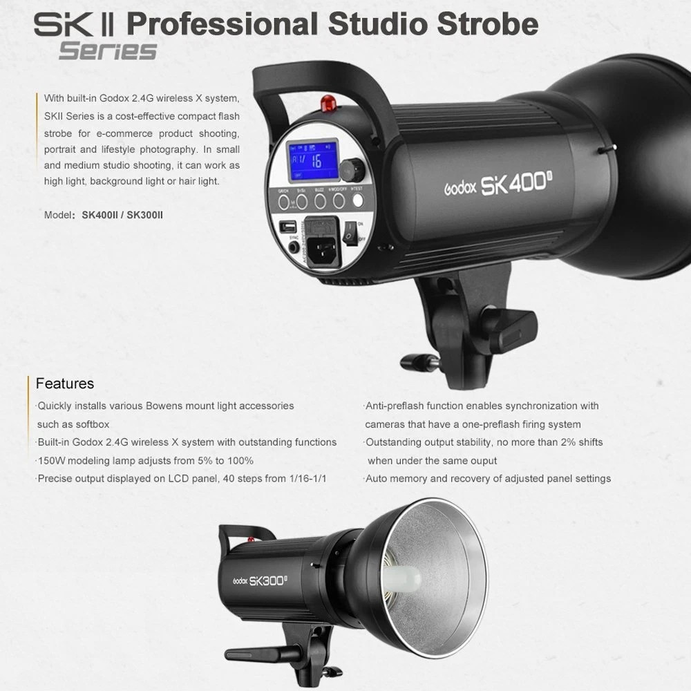 Godox SK400II Studio Flash - Black 002