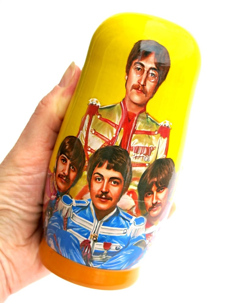 Beatles SGT. Pepper's 5 PC Russian Style Nesting Dolls, Stacking Egg Toy Set