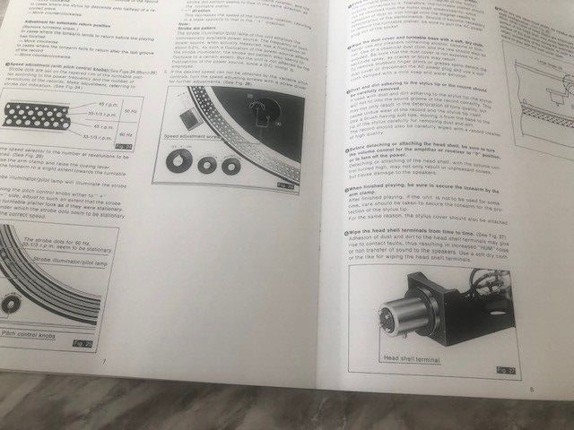 Technics SL 1600 Turn Table Operating Instructions