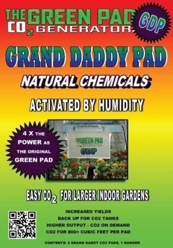 Green Pad Co2 Generator Grand Daddy Pad, 2 Pack Co2 MAXIMIZER YIELD BOOST!