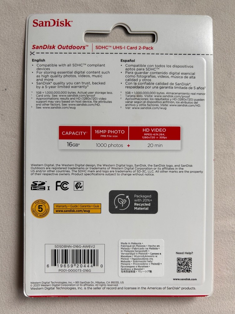 SanDisk Ultra 16GB Class 10 - SDHC Memory Cards