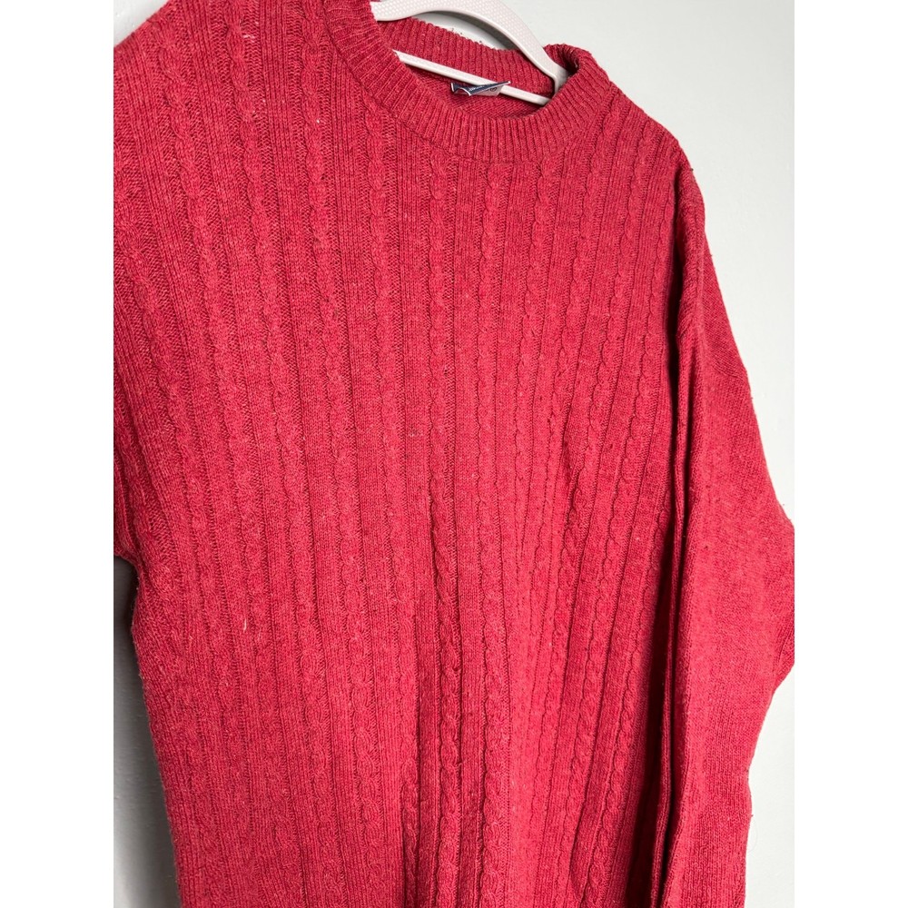 Shetland red wool sweater