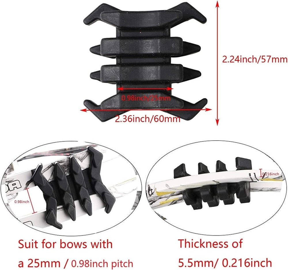 1 Pair Archery Rubber Bow Limbs Vibration Damper Dampener Stabilizer Silencer...