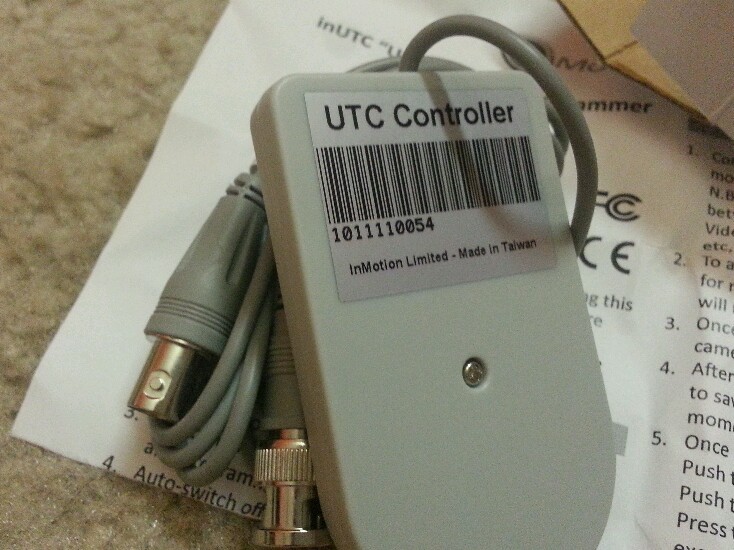 inMOTION UTC "Up The Coax" Controller for Camera Programming : INUTC