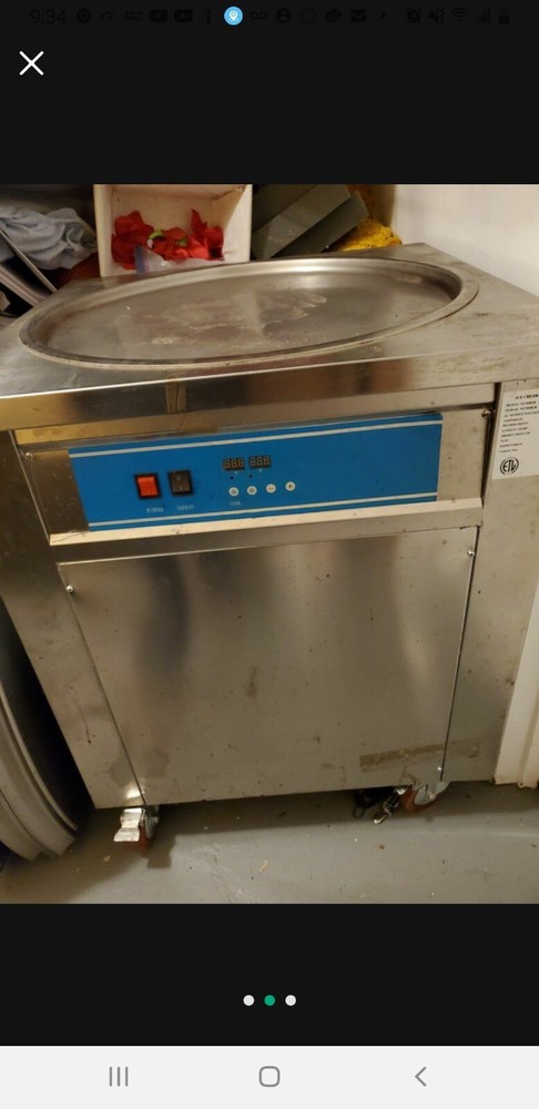 Rolled Fried Ice Cream Machine 