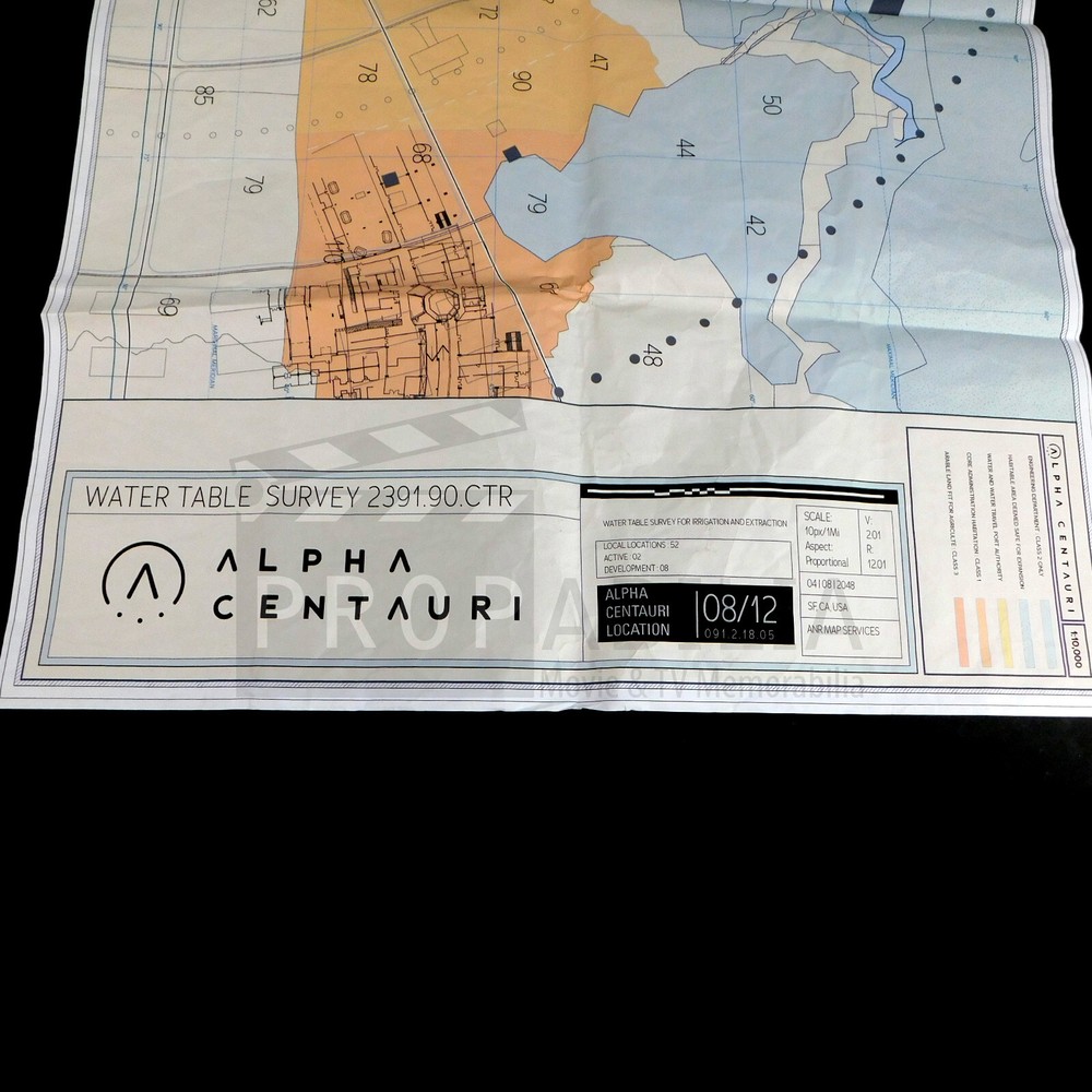 LOST IN SPACE Large Alpha Centauri Map Original Prop (0909-9267)
