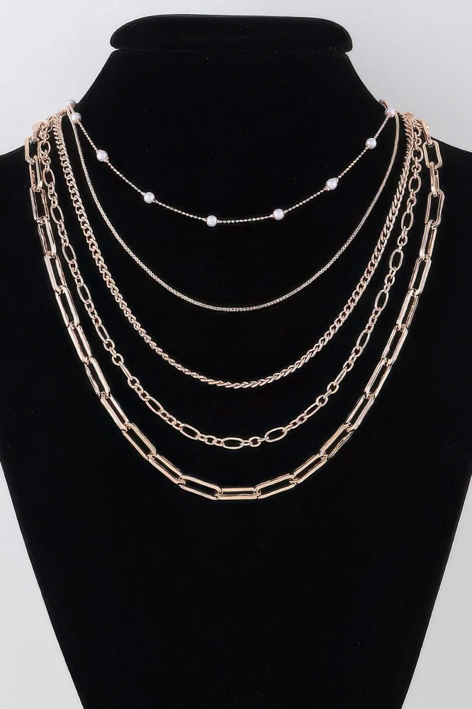 Multi Chain Drop Necklace