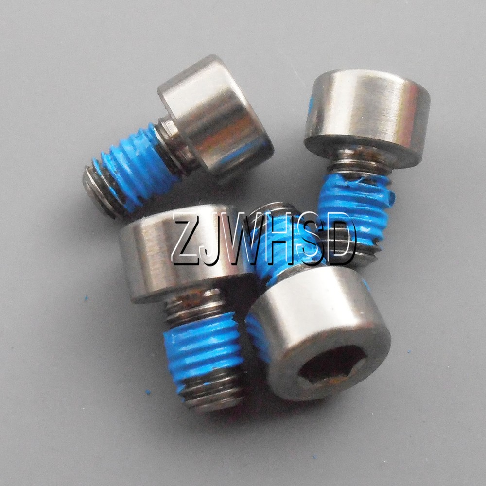 4pcs M5 x 8 mm Titanium Ti Screw Bolt Allen Hex Socket Cap Head + Thread Locker