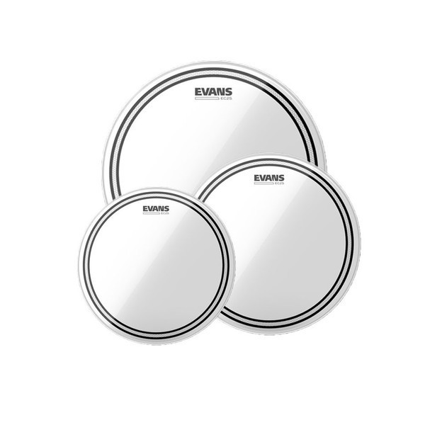 Evans EC2S Tom Pack Standard 12"13" 16" Clear